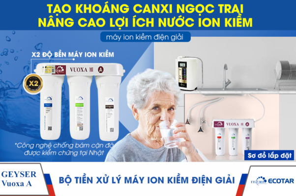 Atica tích hợp bộ tiền lọc tạo khoáng ngọc trai tốt cho sức khỏe, chống bám cặn điện cực dy nhất hiện nay đã được kiểm chứng tại Nga, Nhật Bản