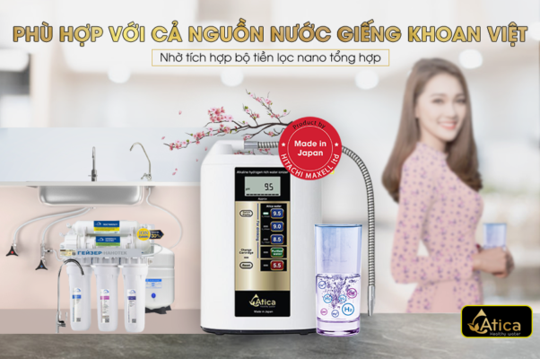 Atica là dòng máy duy nhất tích hợp giải pháp tiền lọc phù hợp cho nước máy và nước giếng khoan Việt