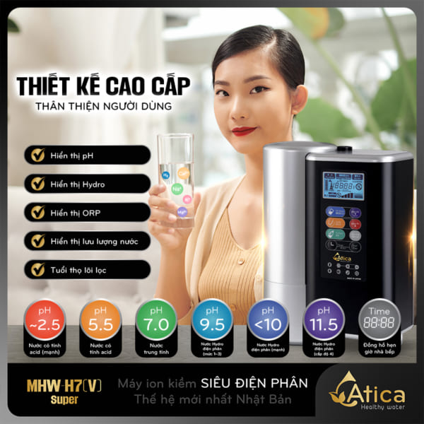 Atica SUPER MHW-H7(V) thiết kế cao cấp, tính năng thân thiện người dùng